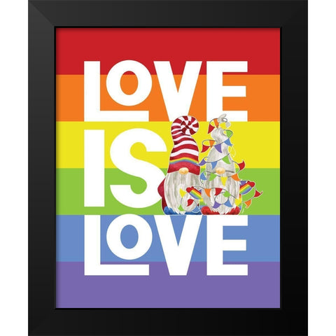 Pride Gnomes XXII Black Modern Wood Framed Art Print by Reed, Tara