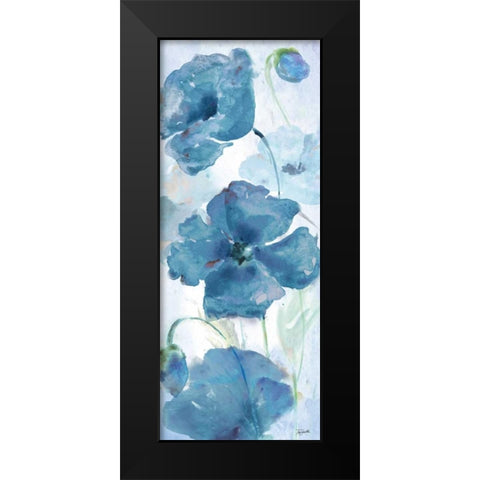 Shades of Blue Panel I Black Modern Wood Framed Art Print by Tre Sorelle Studios