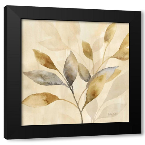 Majestic Leaves I Black Modern Wood Framed Art Print with Double Matting by Coulter, Cynthia