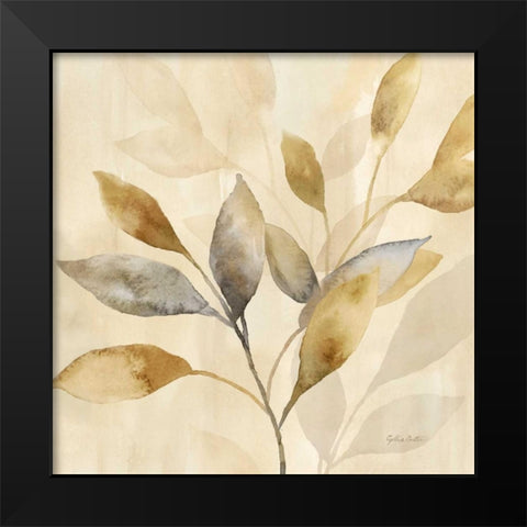Majestic Leaves I Black Modern Wood Framed Art Print by Coulter, Cynthia