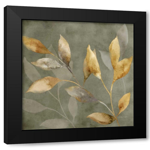 Majestic Leaves II Black Modern Wood Framed Art Print with Double Matting by Coulter, Cynthia