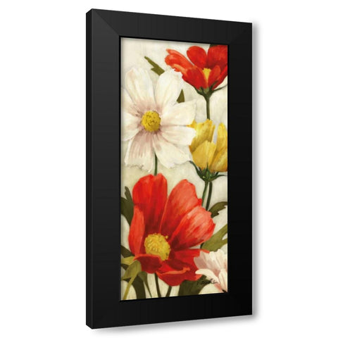 Spice Floral Panel I Black Modern Wood Framed Art Print with Double Matting by Milan, Vittorio