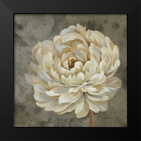 Pearl Grey Floral Study III Black Modern Wood Framed Art Print by Gladding, Pamela
