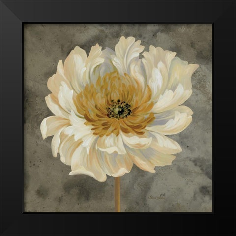 Pear Grey Floral Study II Black Modern Wood Framed Art Print by Gladding, Pamela