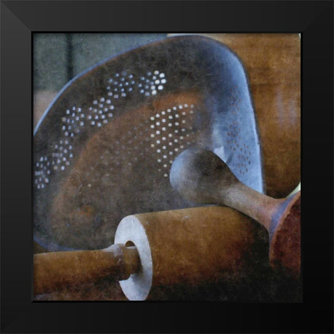 Rustic Kitchen I Black Modern Wood Framed Art Print by Romita, Denise