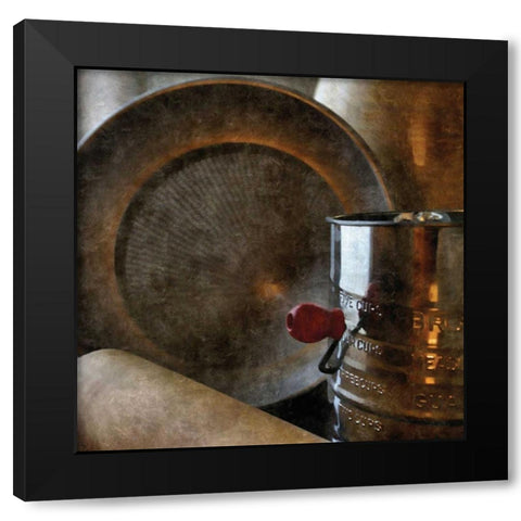 Rustic Kitchen II Black Modern Wood Framed Art Print with Double Matting by Romita, Denise