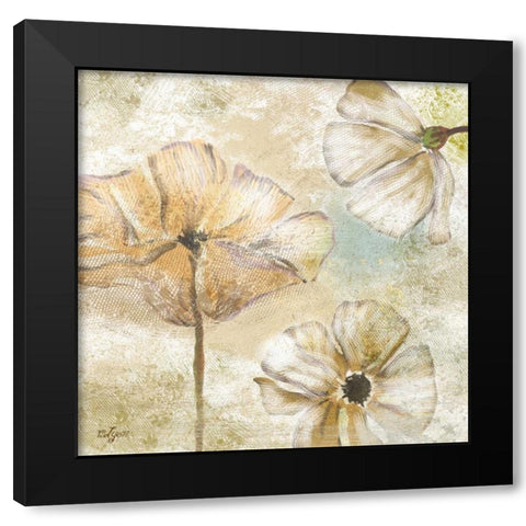 Poppy Passion Neutral I Black Modern Wood Framed Art Print with Double Matting by Lyon, Rebecca