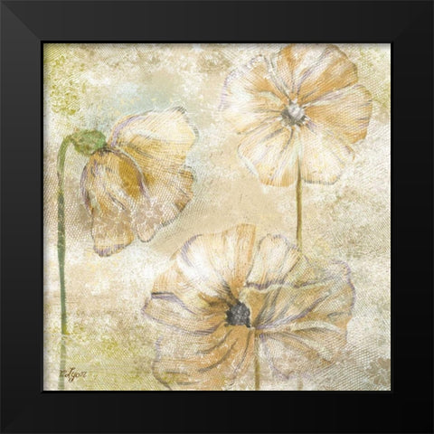 Poppy Passion Neutral II Black Modern Wood Framed Art Print by Lyon, Rebecca