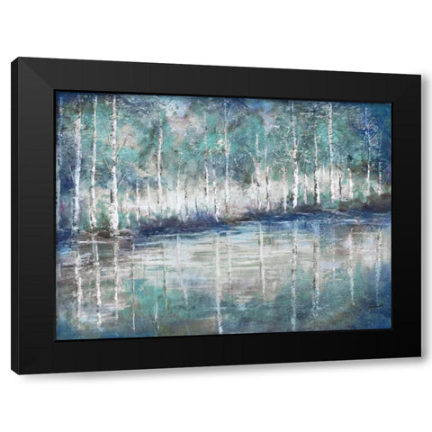 Aspen Pond Black Modern Wood Framed Art Print with Double Matting by Tre Sorelle Studios