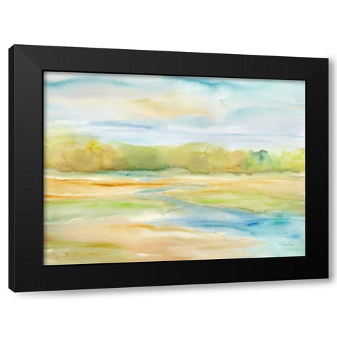 Watercolor View Black Modern Wood Framed Art Print by Coulter, Cynthia