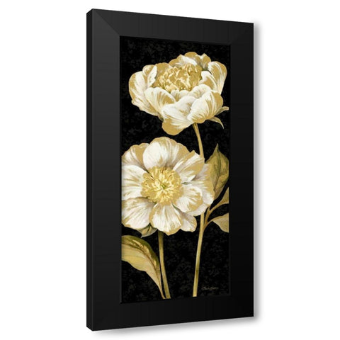 Touch of Gold on black Panel I Black Modern Wood Framed Art Print by Gladding, Pamela