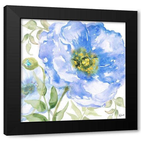 Sapphire Beauty I Black Modern Wood Framed Art Print with Double Matting by Tre Sorelle Studios