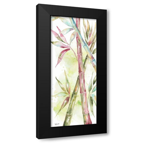 Marsala Bamboo Panel I    Black Modern Wood Framed Art Print by Tre Sorelle Studios
