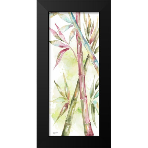 Marsala Bamboo Panel I    Black Modern Wood Framed Art Print by Tre Sorelle Studios