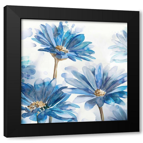 Bright Blue Garden II   Black Modern Wood Framed Art Print by Milan, Vittorio