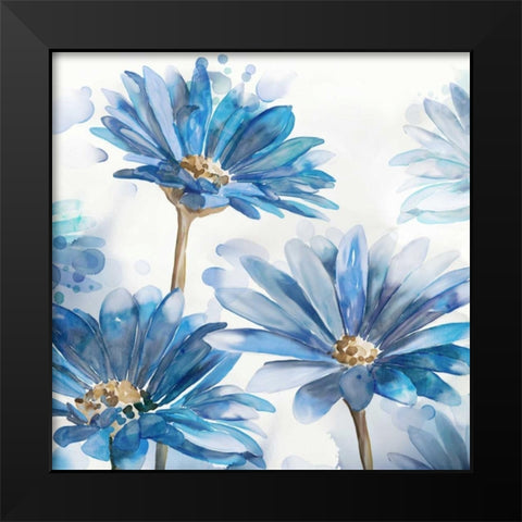 Bright Blue Garden II   Black Modern Wood Framed Art Print by Milan, Vittorio