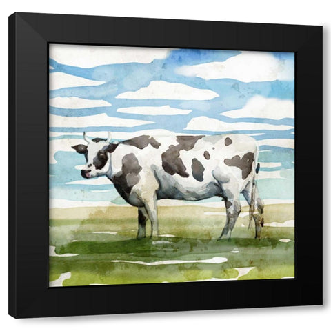 Country Farm II    Black Modern Wood Framed Art Print by Milan, Vittorio