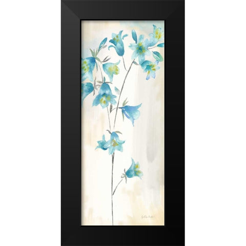 Watercolor Bluebells Panel I  Black Modern Wood Framed Art Print by Coulter, Cynthia