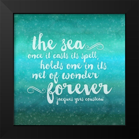 The Voice of the Sea I   Black Modern Wood Framed Art Print by Coon, Tracey