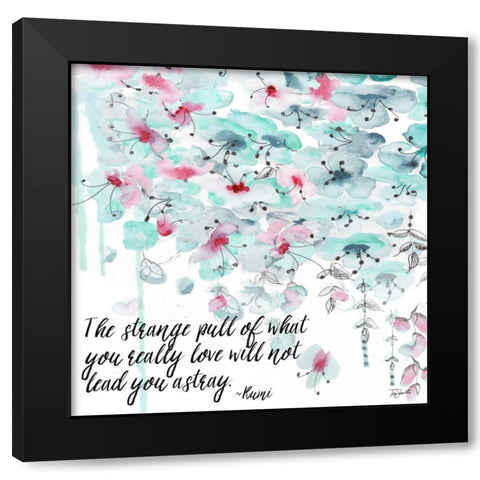 Henna Poetry I  Black Modern Wood Framed Art Print by Tre Sorelle Studios