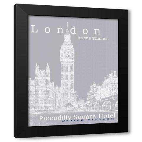 Travel Posters IV  Black Modern Wood Framed Art Print with Double Matting by Cusson, Marie Elaine