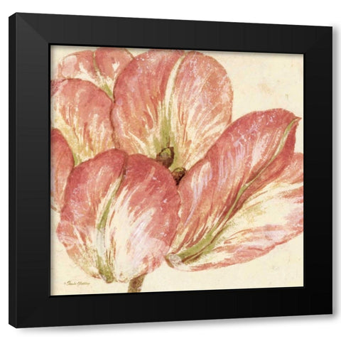Floral Fresco I   Black Modern Wood Framed Art Print by Gladding, Pamela