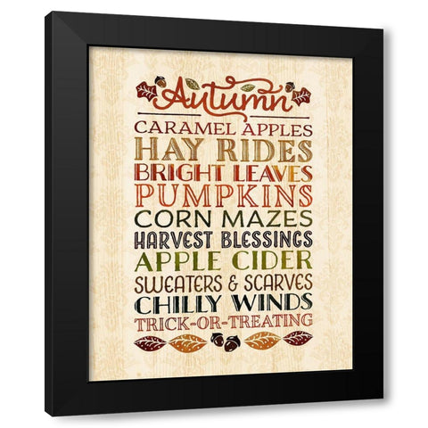 Signs of Autumn Black Modern Wood Framed Art Print with Double Matting by Noonday Designs
