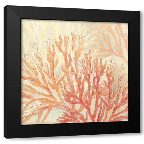 Coral Reef Cream II   Black Modern Wood Framed Art Print with Double Matting by Coulter, Cynthia