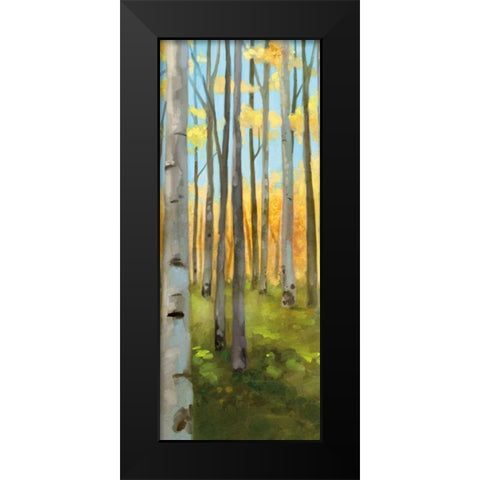 Birch Woods Panel I  Black Modern Wood Framed Art Print by Milan, Vittorio