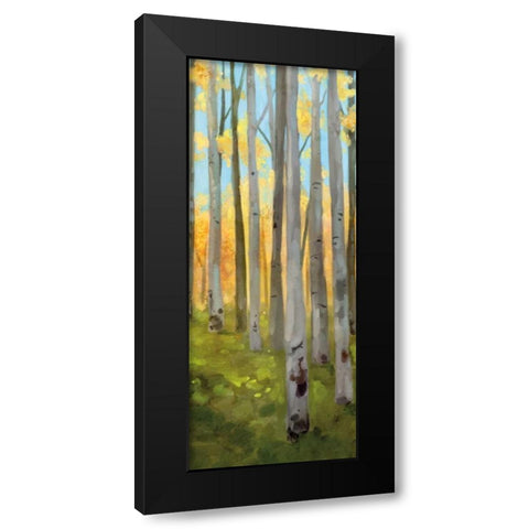 Birch Woods Panel II Black Modern Wood Framed Art Print by Milan, Vittorio