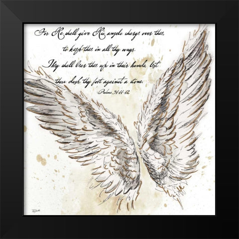 On Angels Wings II   Black Modern Wood Framed Art Print by Tre Sorelle Studios