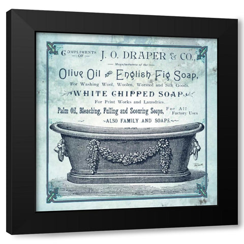 Old Fashioned Bath I    Black Modern Wood Framed Art Print by Tre Sorelle Studios