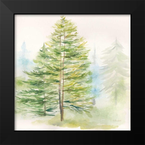 Woodland Trees I Black Modern Wood Framed Art Print by Coulter, Cynthia