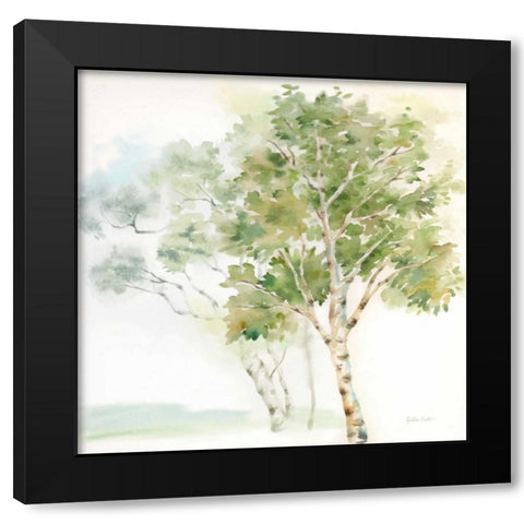 Woodland Trees II Black Modern Wood Framed Art Print with Double Matting by Coulter, Cynthia