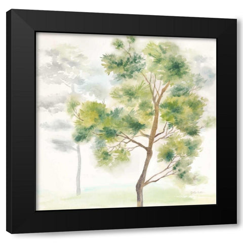 Woodland Trees III  Black Modern Wood Framed Art Print with Double Matting by Coulter, Cynthia