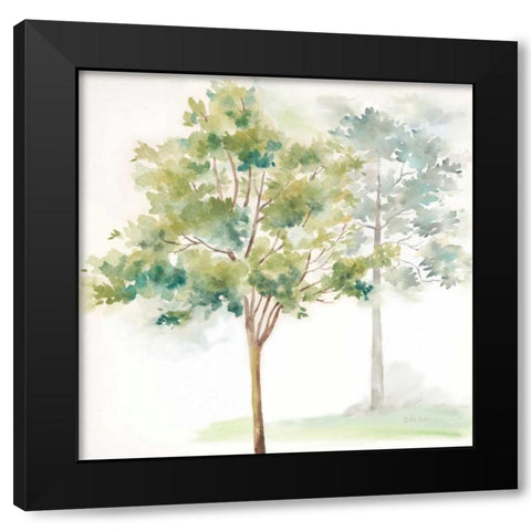 Woodland Trees IV   Black Modern Wood Framed Art Print with Double Matting by Coulter, Cynthia