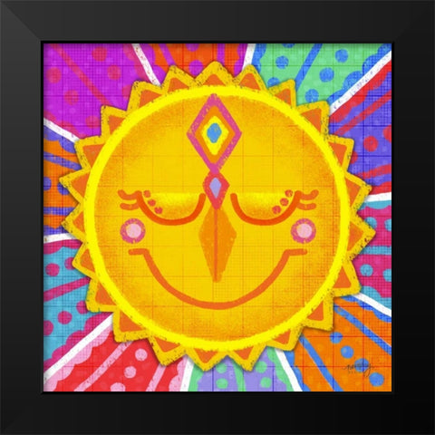 Happy Day Trio II  Black Modern Wood Framed Art Print by Noonday Design