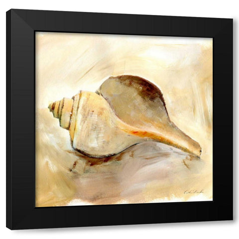 Painted Seashells III  Black Modern Wood Framed Art Print by Dundon, Caitlin