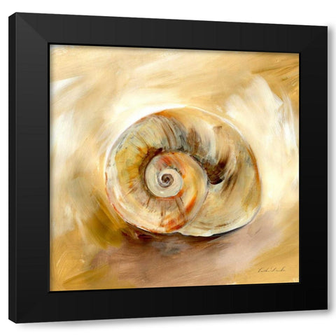 Painted Seashells V  Black Modern Wood Framed Art Print by Dundon, Caitlin