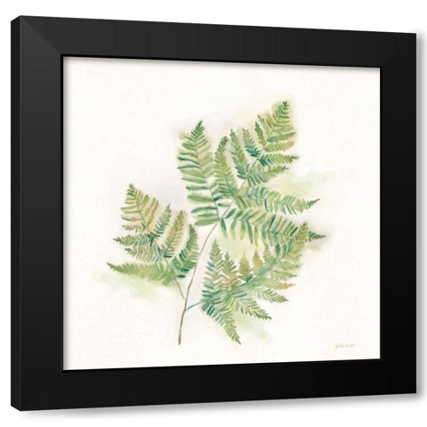 Modern Ferns I Black Modern Wood Framed Art Print by Coulter, Cynthia