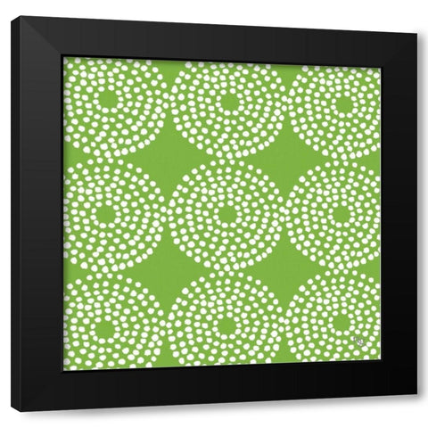 Painters Palette Citrine I Black Modern Wood Framed Art Print with Double Matting by Nancy Green Design