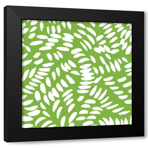 Painters Palette Citrine II Black Modern Wood Framed Art Print with Double Matting by Nancy Green Design