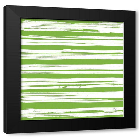 Painters Palette Citrine III Black Modern Wood Framed Art Print with Double Matting by Nancy Green Design