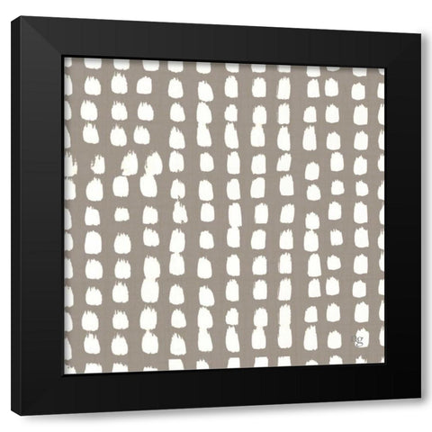Painters Palette Grey III Black Modern Wood Framed Art Print with Double Matting by Nancy Green Design