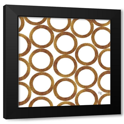 Golden Opportunity I  Black Modern Wood Framed Art Print by Nancy Green Design