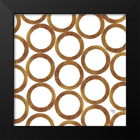 Golden Opportunity I  Black Modern Wood Framed Art Print by Nancy Green Design