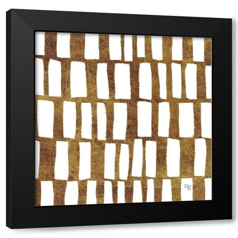Golden Opportunity II  Black Modern Wood Framed Art Print by Nancy Green Design