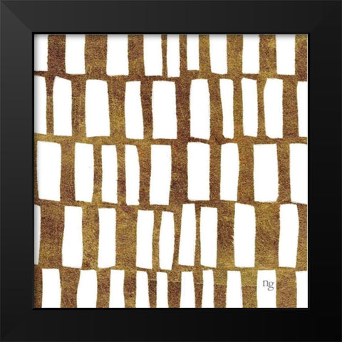 Golden Opportunity II  Black Modern Wood Framed Art Print by Nancy Green Design