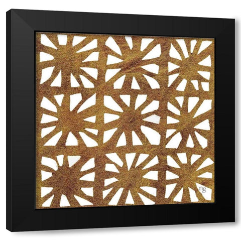 Golden Opportunity III  Black Modern Wood Framed Art Print by Nancy Green Design