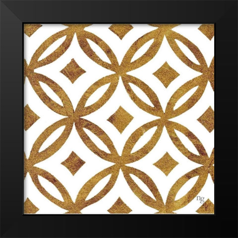 Golden Opportunity IV  Black Modern Wood Framed Art Print by Nancy Green Design